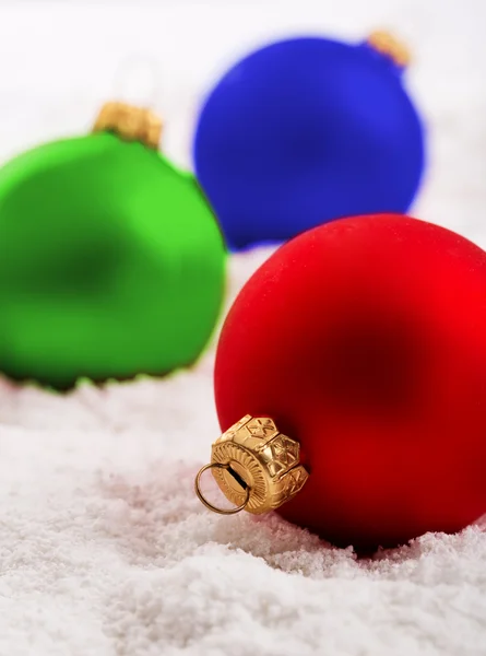Färgglada julgranskulor — Stockfoto