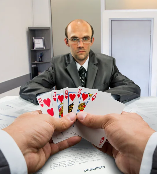 Geschäftspoker — Stockfoto