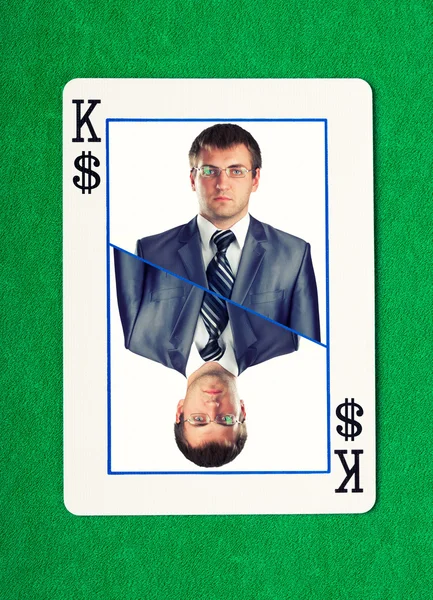 King of dollars gambling card — Stock Photo, Image