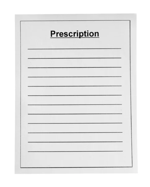 Prescription list — Stock Photo, Image