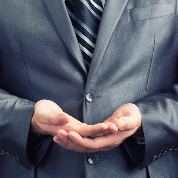 Two palms together gesture — Stock Photo, Image