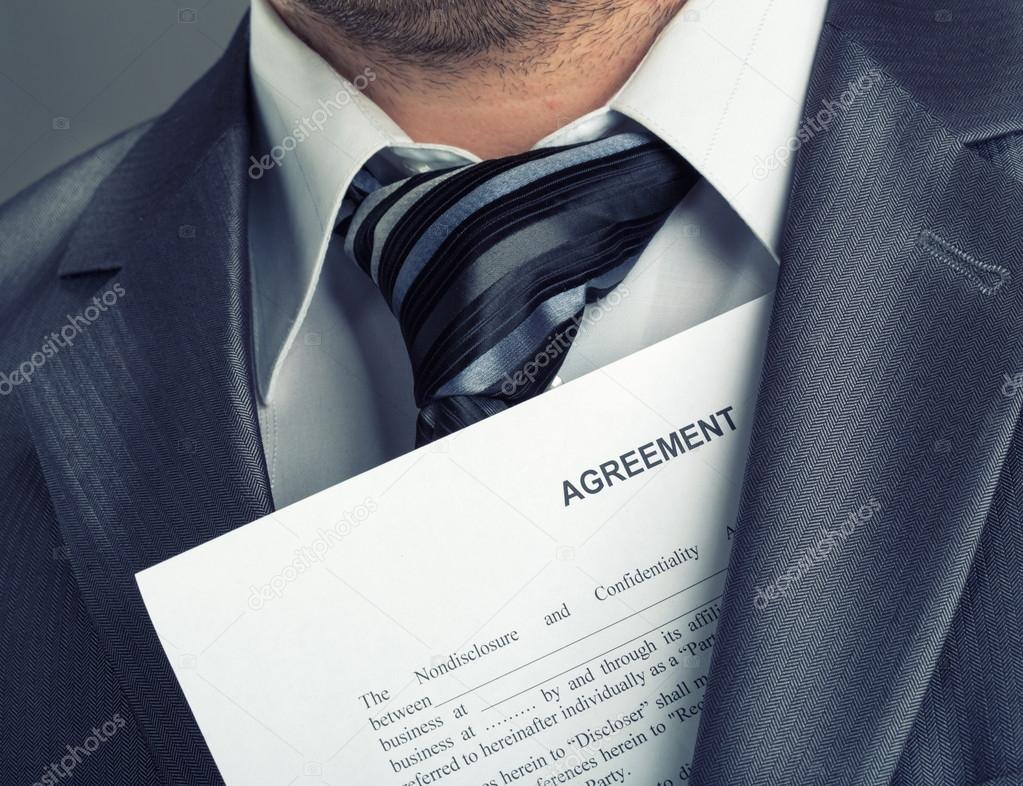 Businessman with agreement