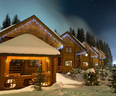 Kayak chalets geceleri
