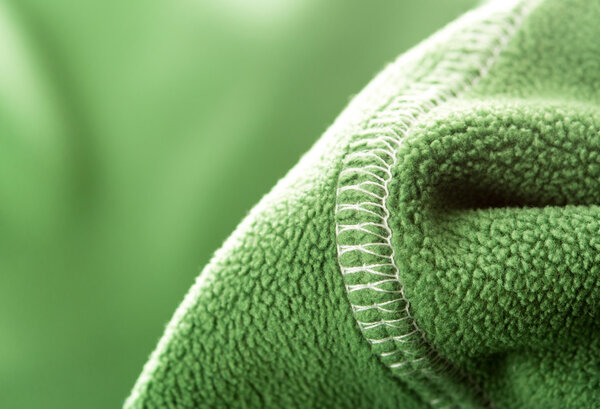 Green soft synthetic fleece