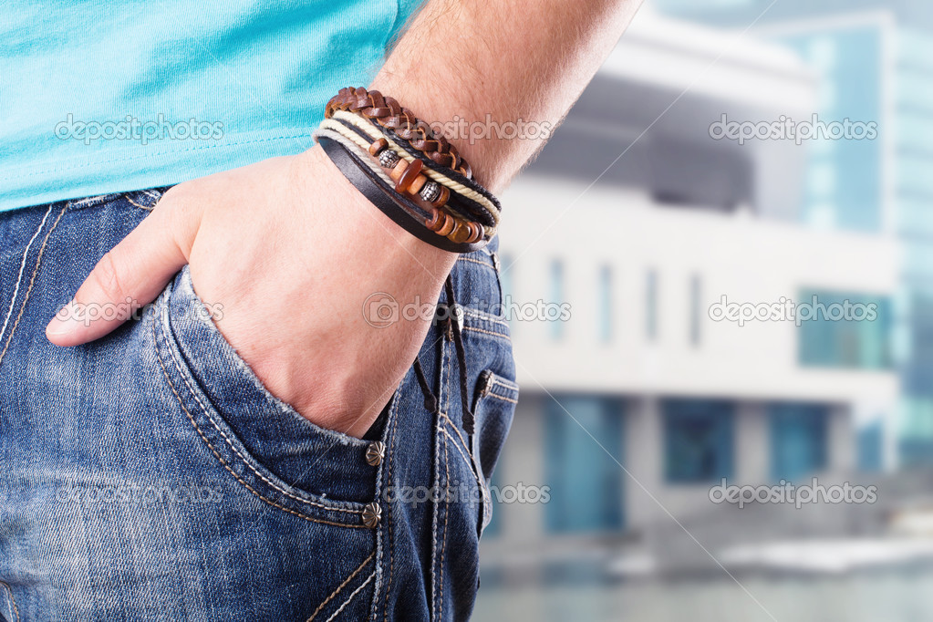 Male with his hand in pocket