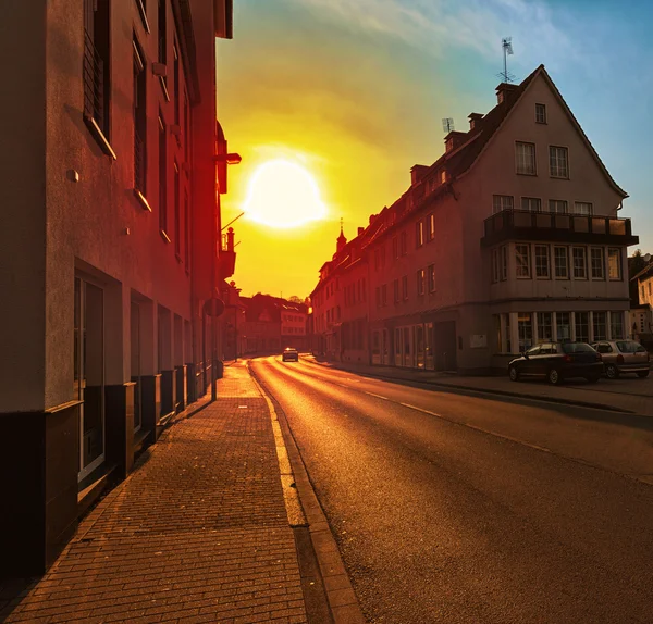 Europese voorsteden straat — Stok fotoğraf