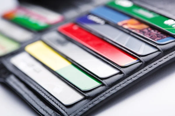 Wallet with cards — Stock Photo, Image