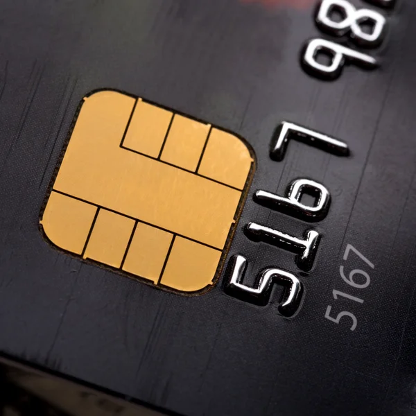 Credit card micro chip — Stock Photo, Image