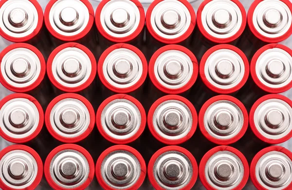 Red AA batteries — Stock Photo, Image