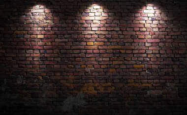 Brick wall with lights clipart