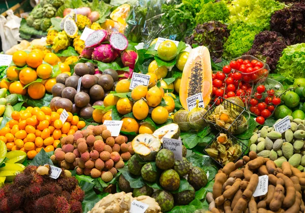 Abondance de fruits et légumes — Photo