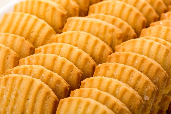 Cookies in een rij — Stockfoto