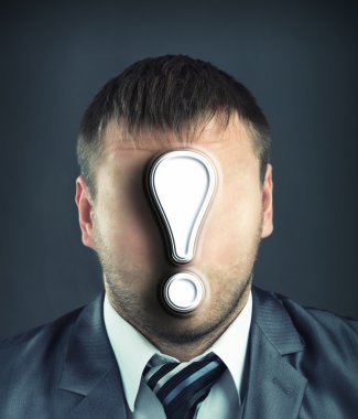 işadamı exclamatory işareti
