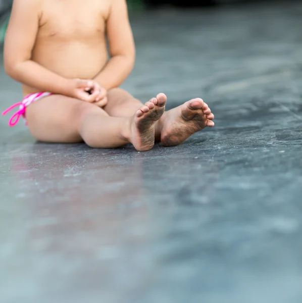 Pés sujos — Fotografia de Stock