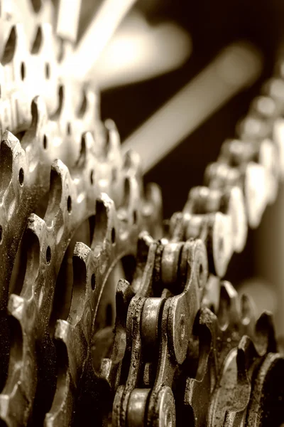 Gears of a mountain bicycle — Stock Photo, Image