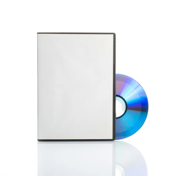 Порожній DVD з обкладинкою — стокове фото