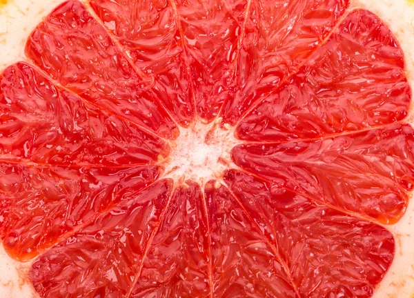 葡萄柚切片的宏 — 图库照片