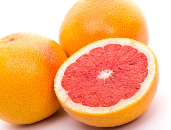 Sett av tre grapefrukter – stockfoto