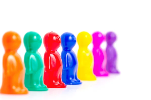 Colorful toy people group — Stock Photo, Image