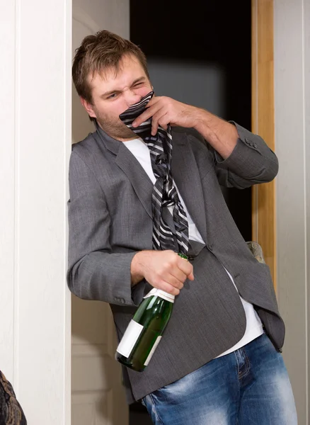 Funny drunk guy — Stock Photo, Image