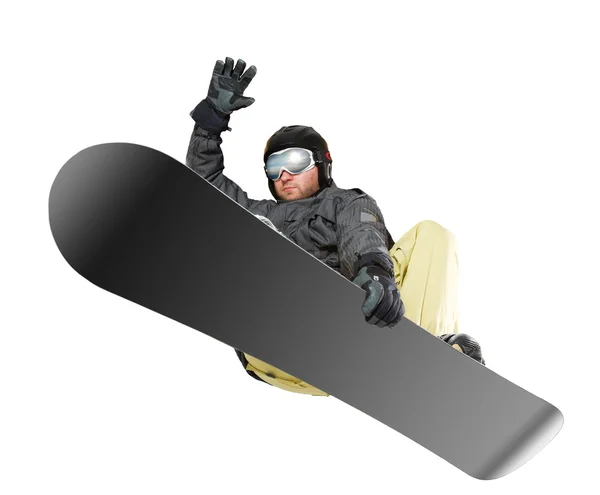 Mountain-skier jump — Stock Photo, Image