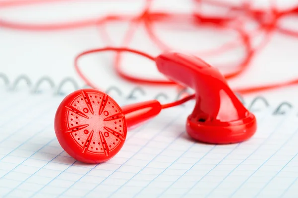 Κόκκινο ακουστικά — Φωτογραφία Αρχείου