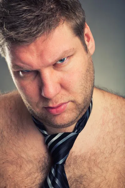 Irritado homem closeup — Fotografia de Stock