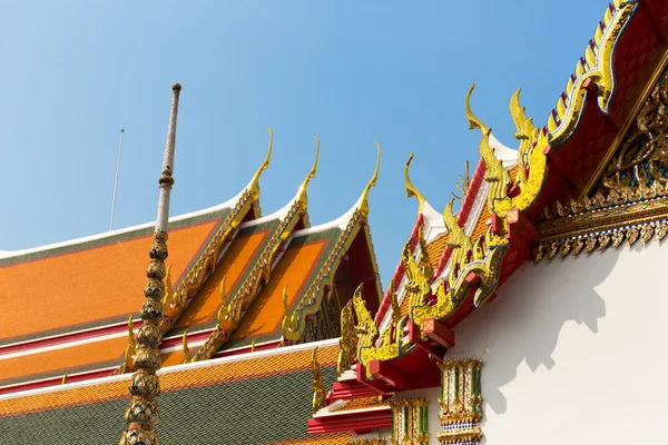 Wat Pho tetto del tempio — Foto Stock