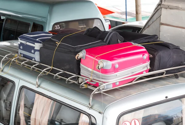 Suitcases on the car — Stock Photo, Image