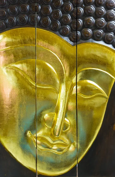 Goldene Buddha-Maske — Stockfoto