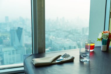 Bangkok városának az ablakból