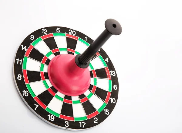 Dartboard met plunjer — Stockfoto