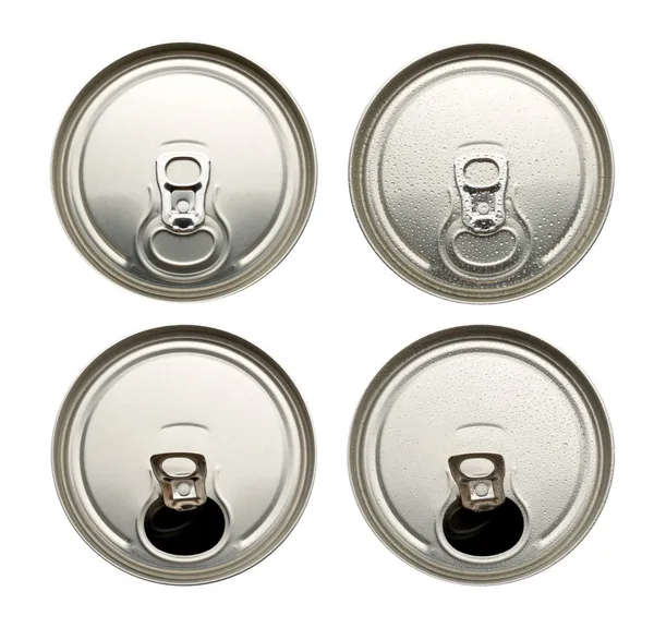 Four aluminum cans — Stock Photo, Image