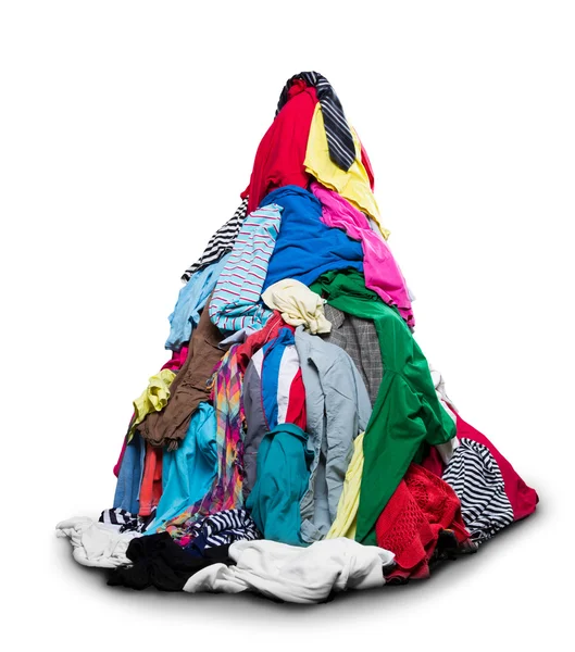 Big heap of colorful clothes — Stock Photo, Image