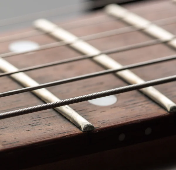 Makro struny na elektrickou kytaru — Stock fotografie