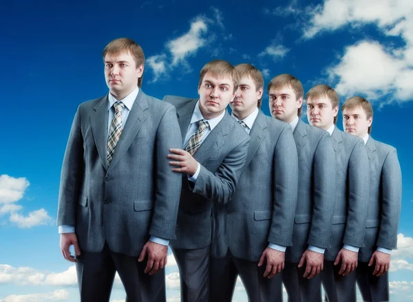 Queue of businessman — Stock Photo, Image