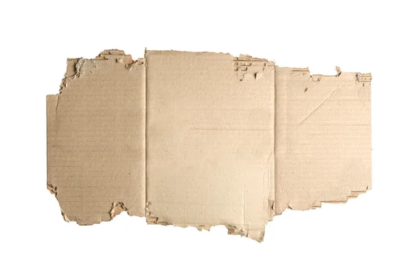 Brown corrugated cardboard torn — Stock Photo, Image