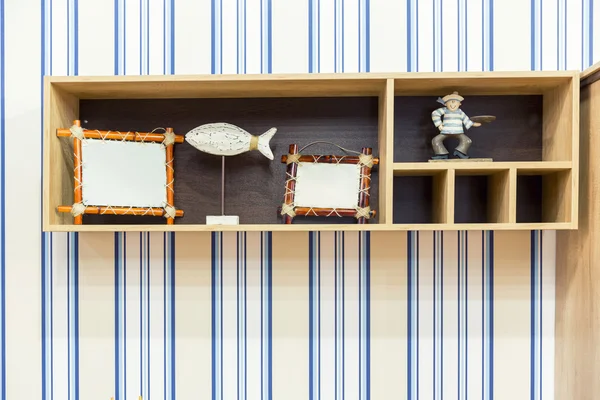 Beautiful wooden shelf — Stock Photo, Image