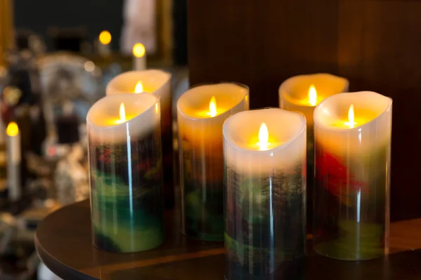 Burning candles — Stock Photo, Image