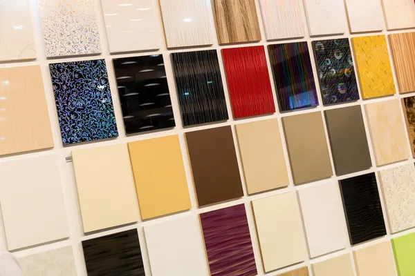 Samples of a ceramic tile in shop — Stock Photo, Image