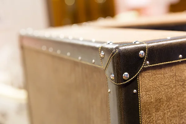 Corner of a vintage suitcase — Stock Photo, Image