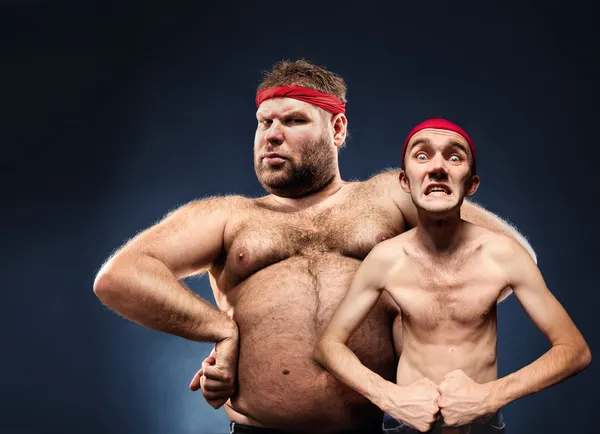 Funny body builders Royalty Free Stock Photos