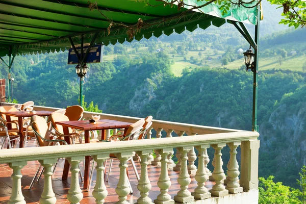 Balkon des Cafés — Stockfoto