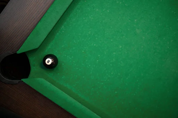 Ball Pool Pocket Rolling Billiard Table Corner View — Stock Photo, Image