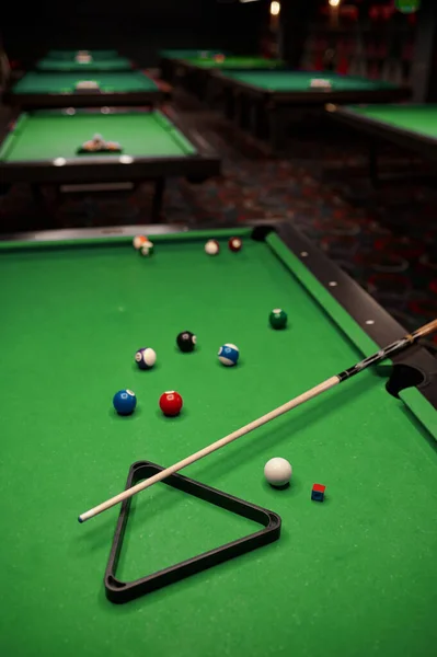 Biliárdterem Snooker Játékterem Biliárdterem Szórakozásra Szórakozásra — Stock Fotó