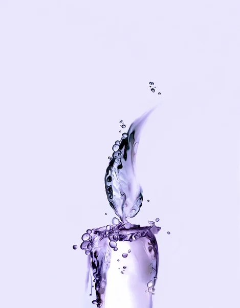 Violet Water Candle — Stock Photo, Image