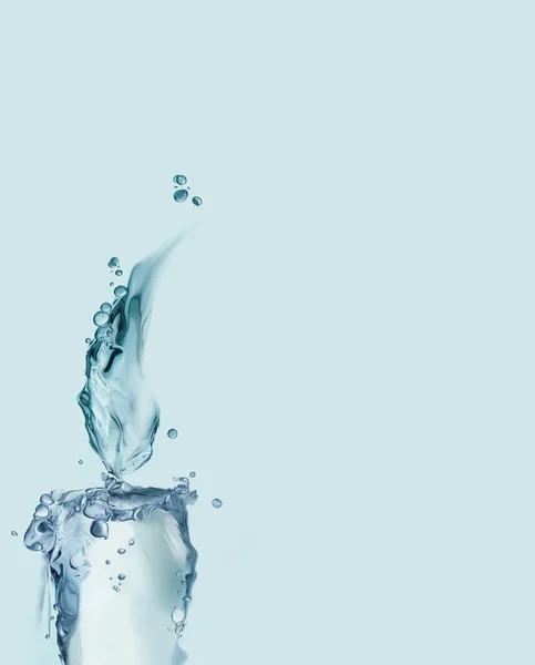 Blauwe water kaars — Stockfoto