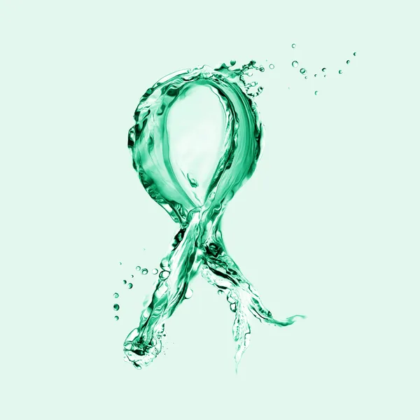장기 기증 인식에 대 한 녹색 리본 로열티 프리 스톡 사진