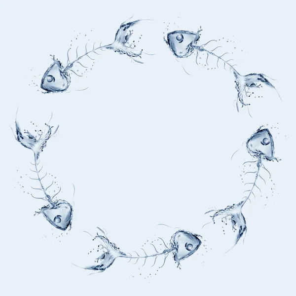 Acqua Fishbone Circle — Foto Stock