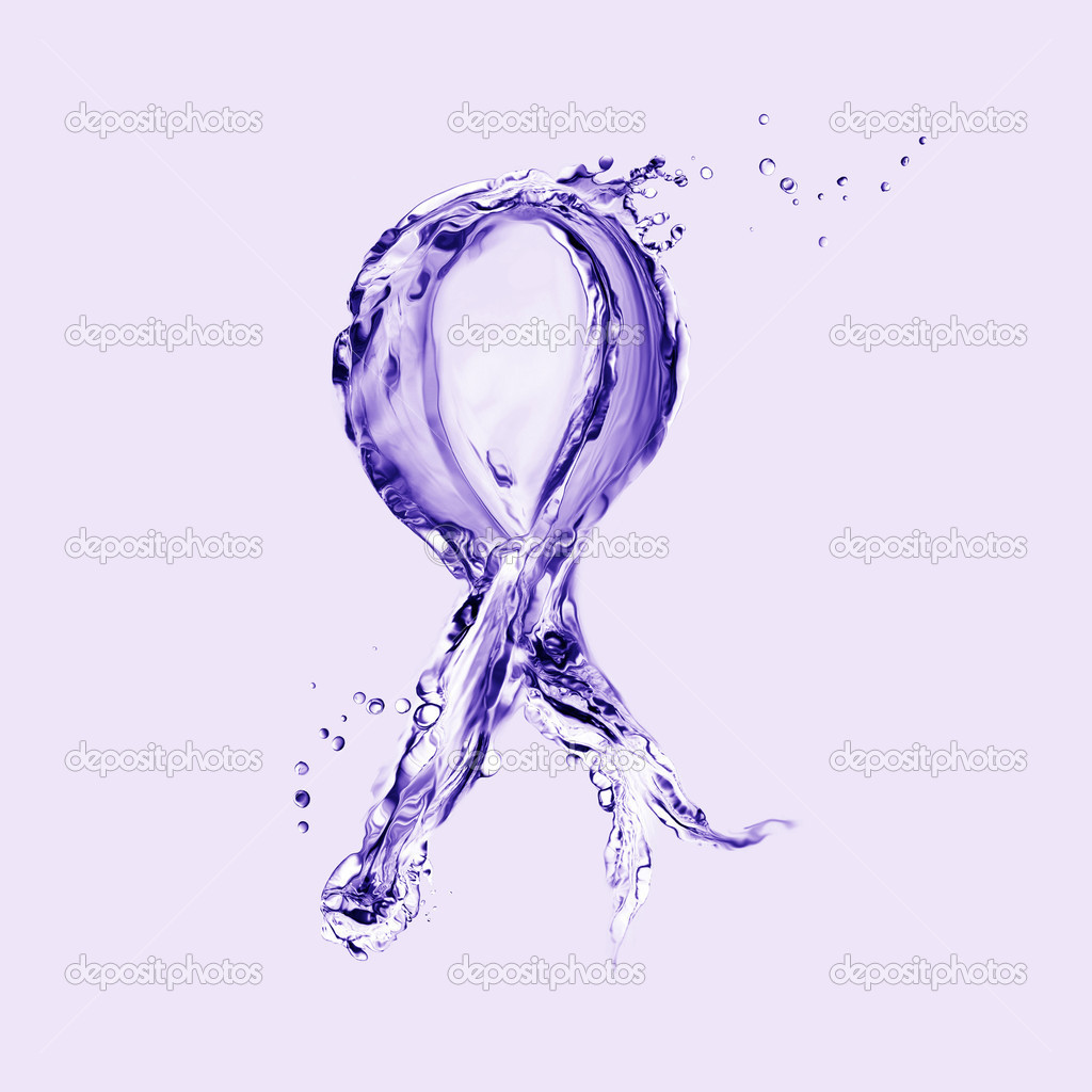Violet Ribbon for Hodgkin's Disease Awareness